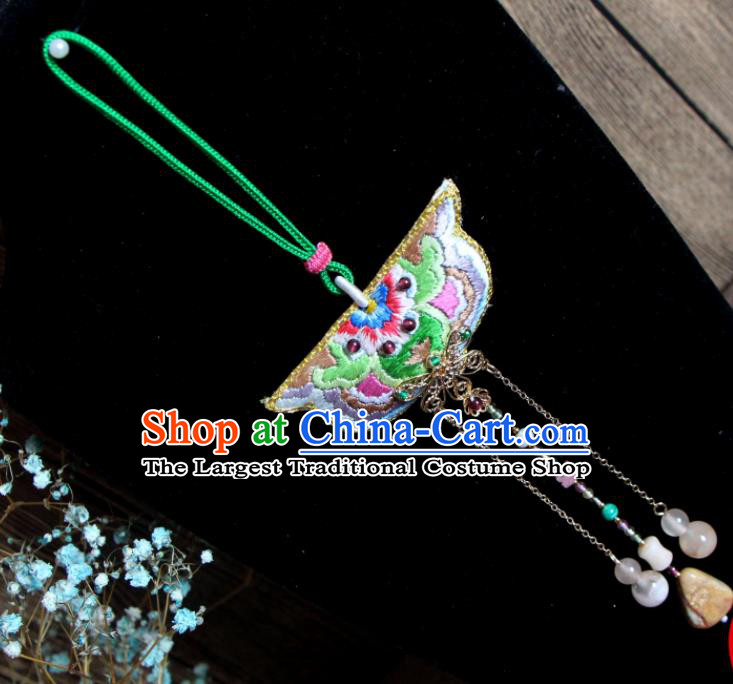 Handmade China Suzhou Embroidered Belt Pendant Classical Cheongsam Tassel Waist Accessories