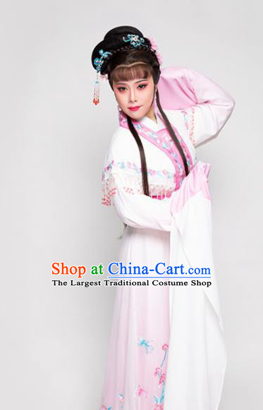 Chinese Yue Opera Actress Performance Clothing Ancient  Noble Lady Pink Dress Beijing Opera Hua Tan Garment Costume