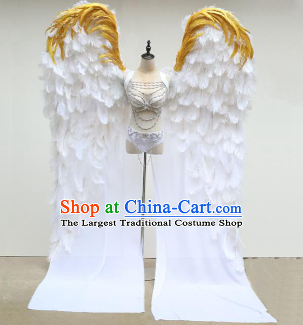 Custom Cosplay Angel Giant Accessories Miami Stage Show Deluxe Feather Wings Christmas Performance Props Catwalks Wings