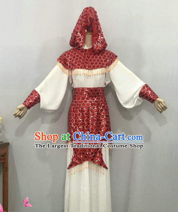 China Peking Opera Actress Dress Outfits Ancient Fisher Maiden Clothing Traditional Shaoxing Opera Fairy Garments