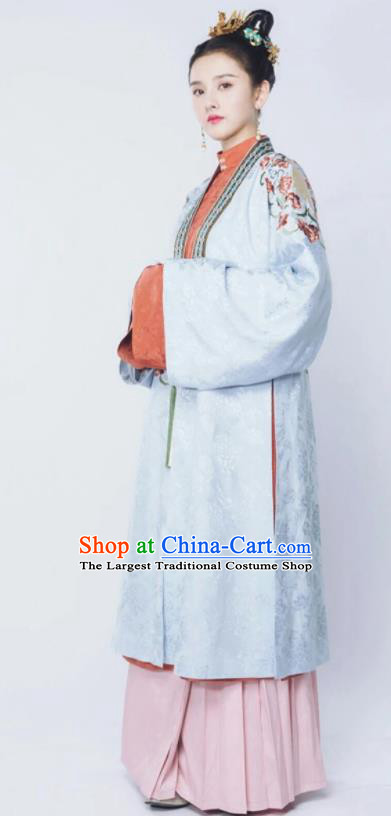 China Ming Dynasty Young Mistress Hanfu Dress Drama Palace Princess Replica Garments Ancient Court Woman Clothing