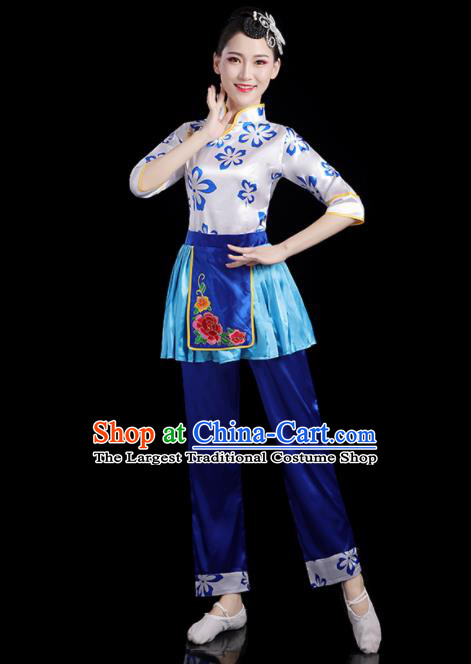 Chinese Yangko Performance Apparels Square Folk Dance Clothing Traditional Fan Dance Outfits Country Woman Dance Costumes