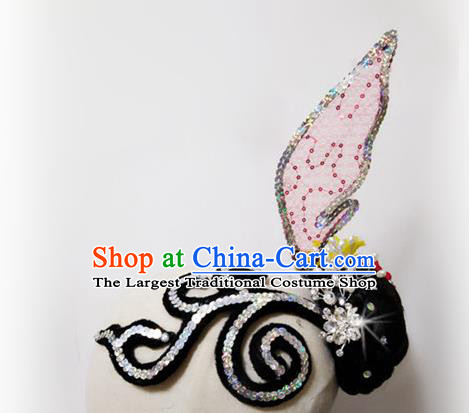 China Folk Dance Hair Crown Yunnan Ethnic Peacock Dance Wigs Chignon Dai Nationality Dance Hair Accessories