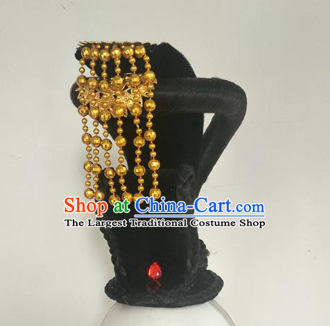 Chinese Hanfu Dance Headdress Court Beauty Dance Hairpieces Traditional Stage Performance Wigs Chignon Classical Dance Hair Accessories