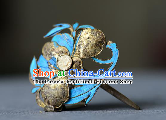 Chinese Traditional Court Hair Accessories Handmade Qing Dynasty Imperial Consort Hair Stick Ancient Empress Silver Hairpin