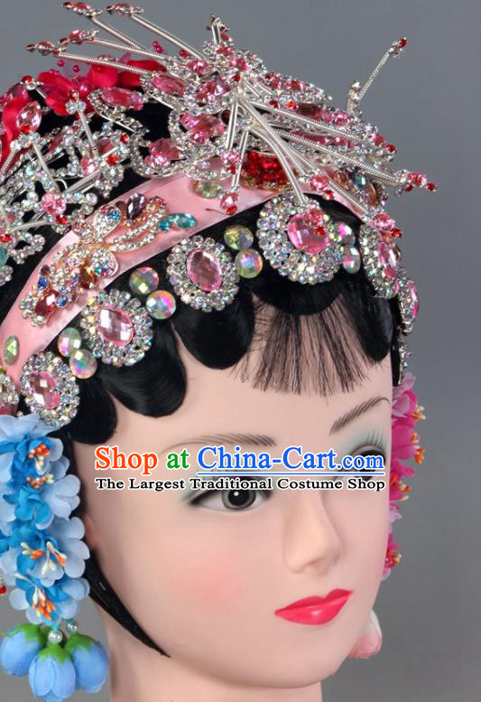 Chinese Beijing Opera Diva Headdress Peking Opera Hua Tan Hair Accessories Ancient Noble Lady Head Ornaments