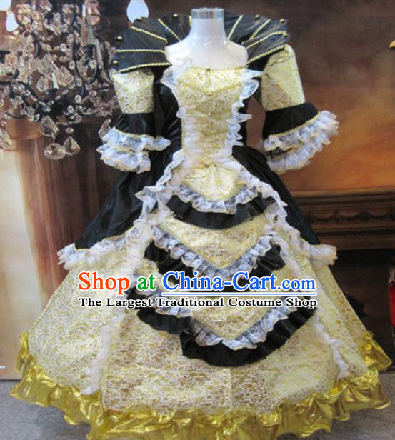 Top England Royal Formal Attire European Drama Performance Clothing Western Queen Lace Full Dress Christmas Princess Garment Costume