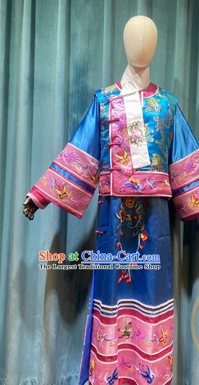 Chinese Qing Dynasty Princess Blue Dress Outfits Traditional Drama My Fair Princess Xiao Yanzi Garment Costumes Ancient Palace Lady Clothing