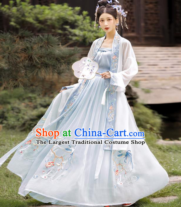 China Song Dynasty Royal Princess Hanfu Dress Traditional Historical Clothing Ancient Court Woman Garment Costumes