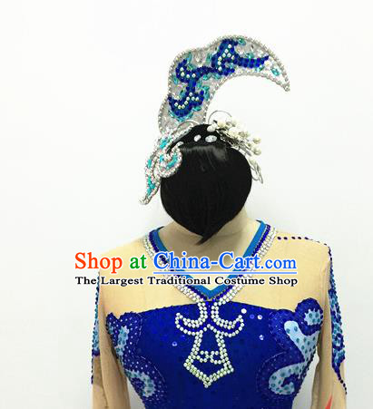 Top China Stage Performance Hair Accessories Classical Dance Hair Crown Woman Solo Dance Headpiece