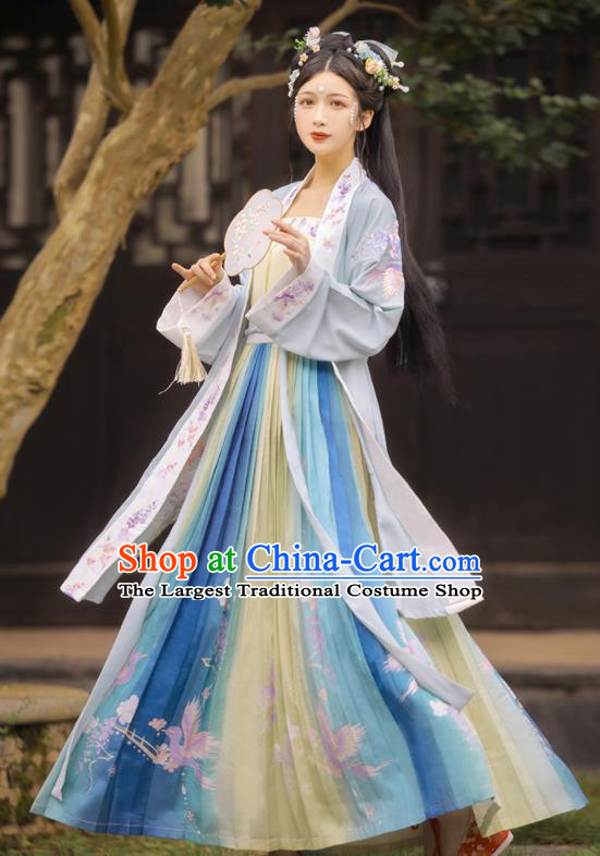 China Ancient Court Lady Garment Costumes Traditional Noble Woman Historical Clothing Song Dynasty Princess Hanfu Dresses Full Set