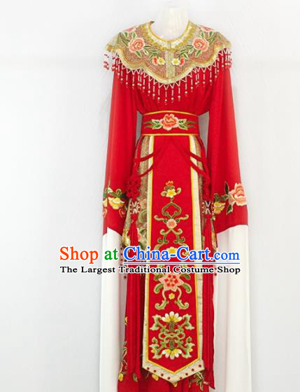 Chinese Peking Opera Hua Tan Clothing Ancient Noble Lady Garment Costumes Traditional Gaoja Opera Princess Red Dress Outfits