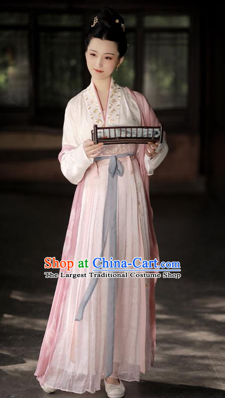 China Traditional Song Dynasty Palace Lady Historical Garment Costumes Ancient Royal Princess Hanfu Dress Clothing