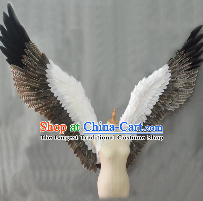 Custom Carnival Parade Feathers Wings Miami Stage Show Wear Halloween Cosplay Eagle Wing Props Opening Ceremony Back Accessories