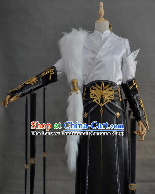 Custom Moonlight Blade Swordsman Garment Costumes Game Role Chivalrous Male Suits Cosplay Knight Clothing