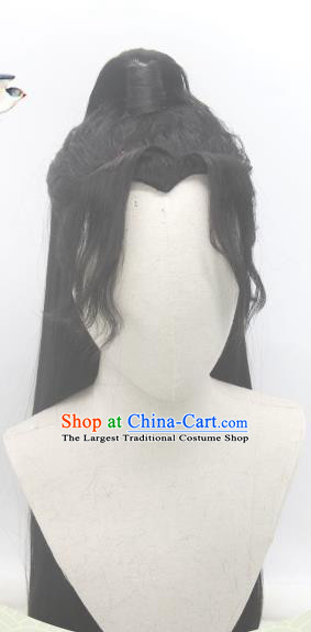 Handmade China Cosplay Ming Dynasty Young Knight Wigs Traditional Word of Honor Zhou Zishu Hairpieces Ancient Swordsman Headdress