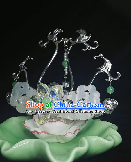 Chinese Jin Dynasty Princess Hair Crown Traditional Hanfu Hair Accessories Ancient Swordswoman Hairpin