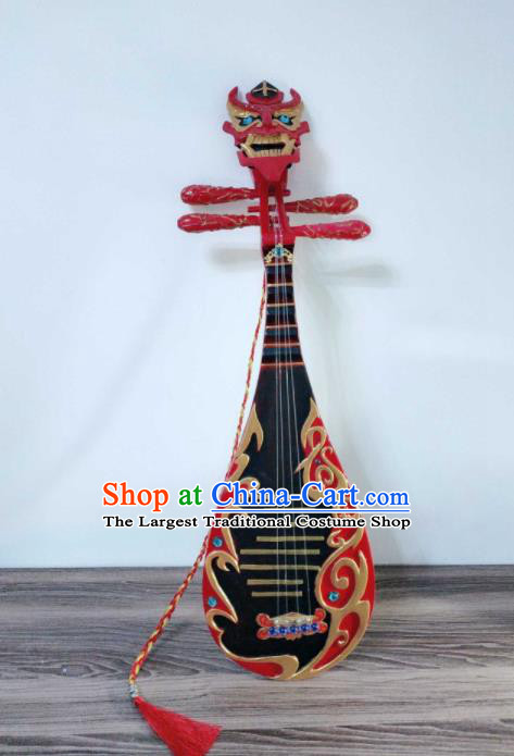 Custom Chinese Puppet Show Lang Wuyao Pipa Props Handmade Swordsman Accessories Cosplay Performance Red Lute