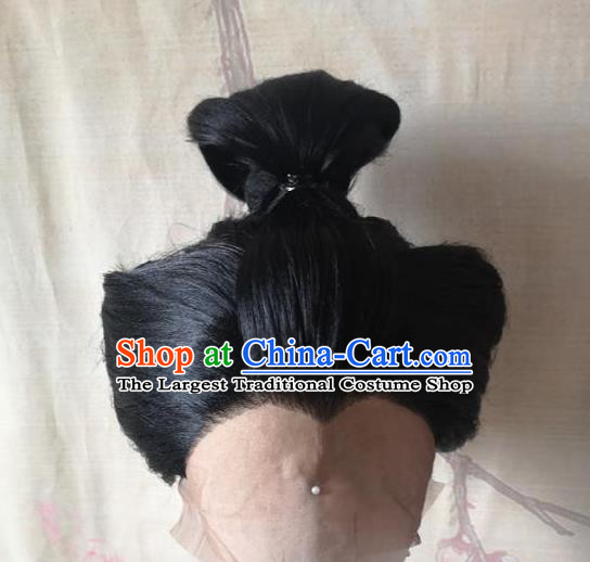 China Traditional Tang Dynasty Palace Lady Hair Accessories Cosplay Geisha Wigs Headwear Ancient Court Woman Hairpieces