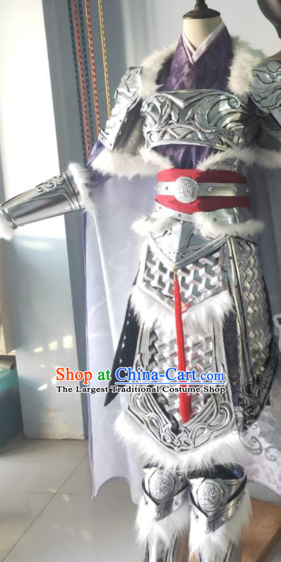 China Ancient General Armor Clothing Traditional Young Knight Garment Costumes Cosplay Swordsman Apparels