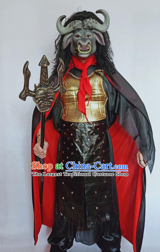 Top Journey to the West General Armor Apparels Cosplay Bull Demon King Clothing Halloween Fancy Ball Garment Costumes