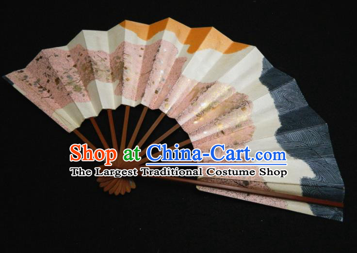 Japan Geisha Dance Fan Traditional Stage Performance Folding Fan Handmade Kimono Accordion Craft