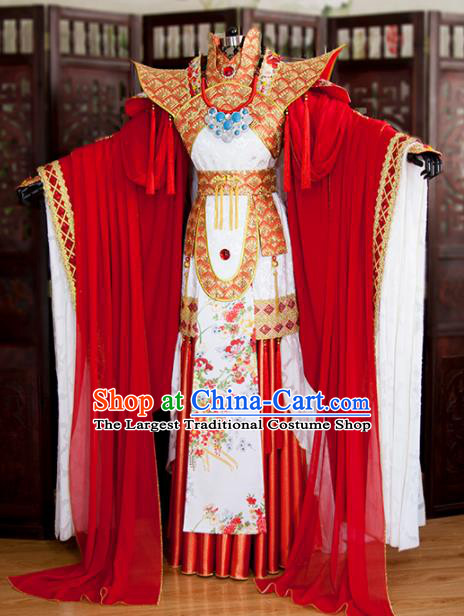 China Traditional Puppet Show Royal Prince Uniforms Cosplay Swordsman King Hanfu Clothing Ancient Young Childe Garment Costumes