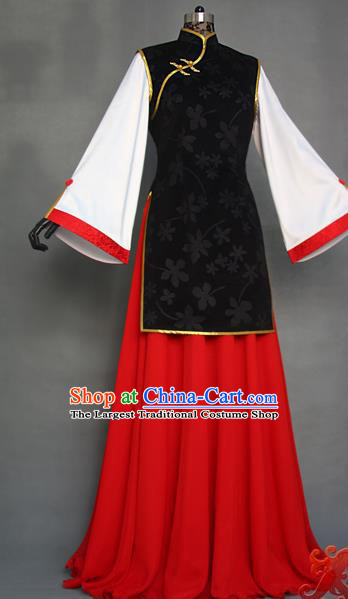 China Traditional Axis Powers Wan Niang Clothing Cosplay Country Woman Garment Costumes Ancient Young Lady Red Dress Outfits