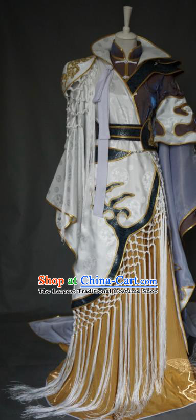 Chinese Traditional Puppet Show Swordsman Garment Costumes Cosplay Young Childe Clothing Ancient Royal King Uniforms