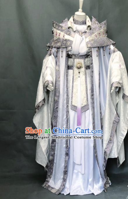 Chinese Ancient Emperor Uniforms Traditional Puppet Show Swordsman Ji Kunpeng Garment Costumes Cosplay Royal Monarch Clothing