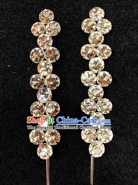 Chinese Shanxi Opera Diva Hair Accessories Peking Opera Hua Tan Crystal Hair Stick Traditional Opera Actress Hairpin