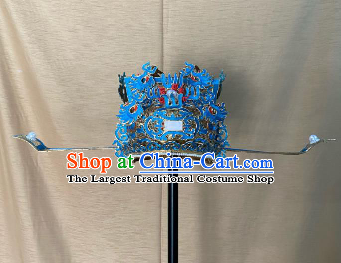 Handmade China Ancient Prime Minister Hat Peking Opera Laosheng Headdress Beijing Opera Official Helmet Headwear