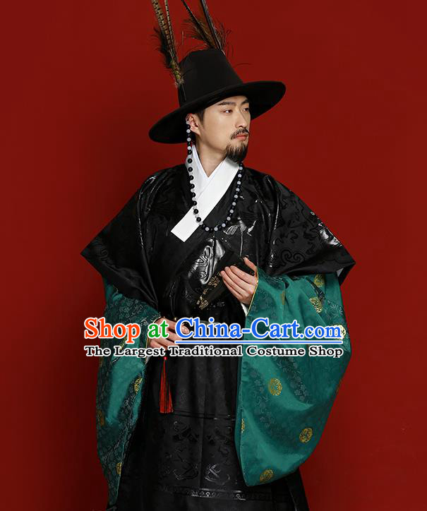 China Ming Dynasty Emperor Garment Costumes Traditional Historical Clothing Ancient Hanfu Apparels for Men