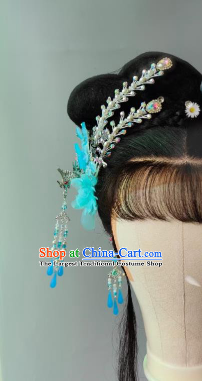 China Beijing Opera Hua Tan Headpieces Ancient Princess Hair Accessories Traditional Yue Opera Actress Phoenix Hairpin