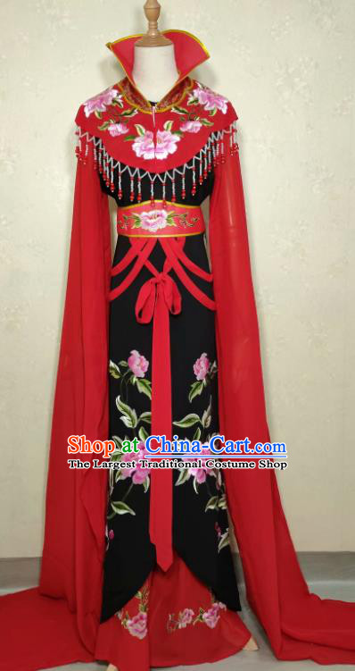 China Shaoxing Opera Actress Red Dress Peking Opera Diva Costume Ancient Imperial Empress Clothing