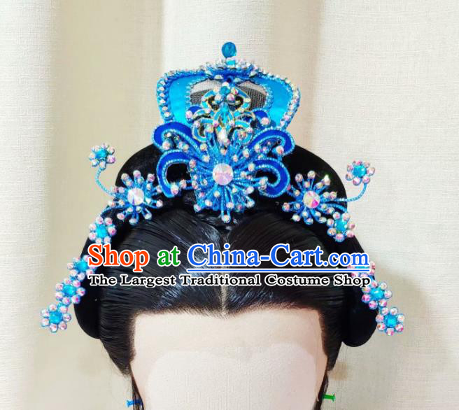 Chinese Traditional Opera Taoist Nun Hair Accessories Huangmei Opera Actress Headpieces Beijing Opera Hua Tan Hair Crown