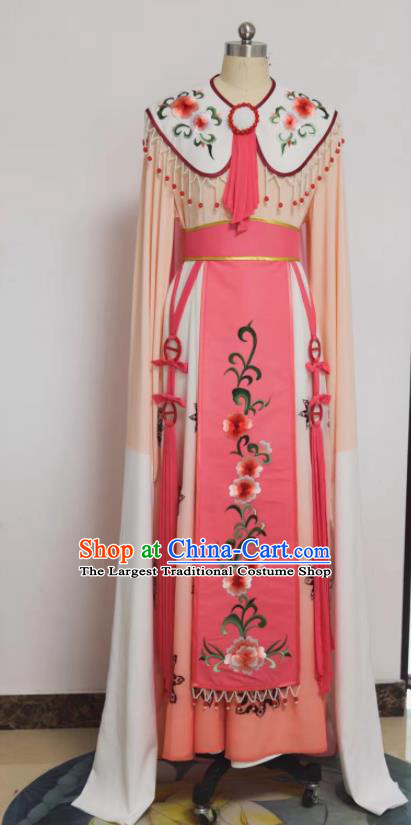 China Peking Opera Hua Tan Garment Costumes The Romance of West Chamber Cui Yingying Clothing Shaoxing Opera Noble Lady Dress