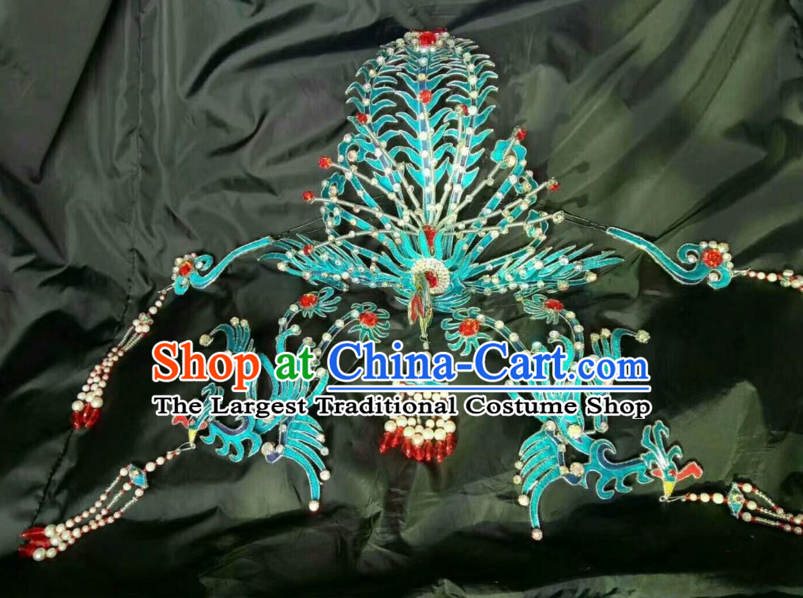 Chinese Shaoxing Opera Princess Headdress Beijing Opera Hua Tan Phoenix Hairpins Traditional Opera Hair Accessories