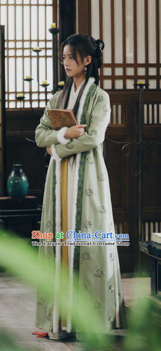 Chinese Ancient Servant Girl Dress Costumes Young Lady Clothing TV Series Sword Snow Stride Jiang Ni Replica Garments