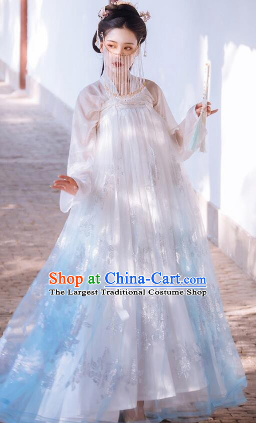 Chinese Tang Dynasty Princess Ruqun Dresses Traditional Hanfu Clothing Ancient Fairy Garment Costumes Complete Set