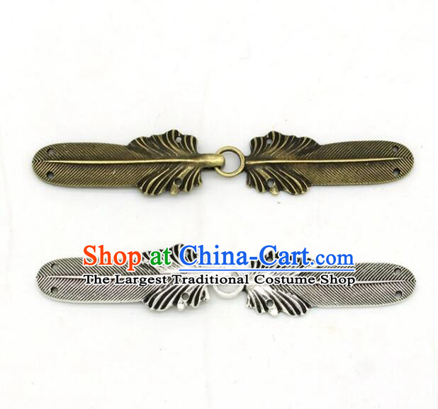 Top Handmade Metal Buttons European Cloak Couple Hooks Vintage Mantle Feather Clasps