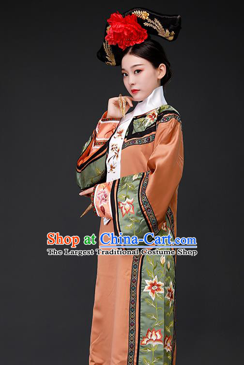 Chinese Qing Dynasty Court Garment Costumes Empress Dress Ancient Imperial Consort Clothing