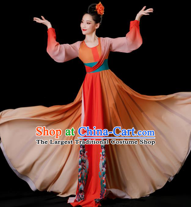 Chinese Han Tang Dance Costume Stage Performance Fashion Classical Dance Clothing Woman Solo Dance Dress