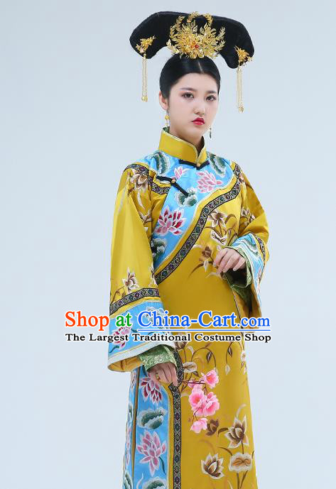 Chinese Ancient Imperial Consort Garment Costume Qing Dynasty Empress Dresses TV Series Ruyi Royal Love in the Palace Court Lady Clothing