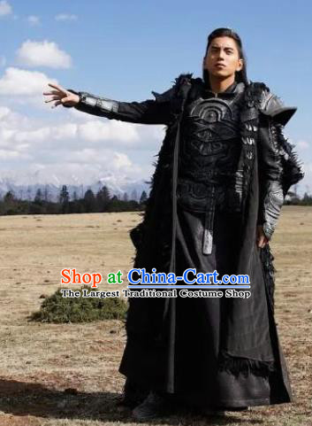 Chinese Traditional Young Hero Armor Garments TV Series The Wolf Chu Youwen Replica Costumes Ancient General Clothing