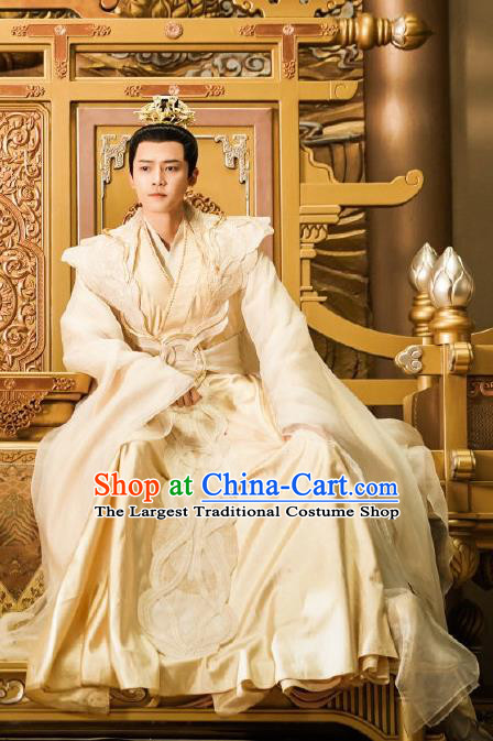 Chinese Ancient King Clothing Traditional Emperor of Heaven Dress Garments Xianxia TV Series Ancient Love Poetry Mu Guang Costumes