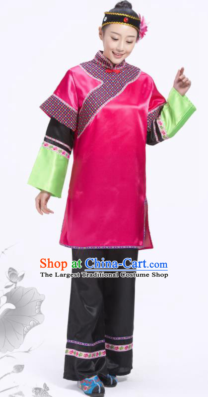 Chinese Ancient Landlord Shiva Clothing Lantern Festival Yangko Performance Outfits Folk Dance Costumes