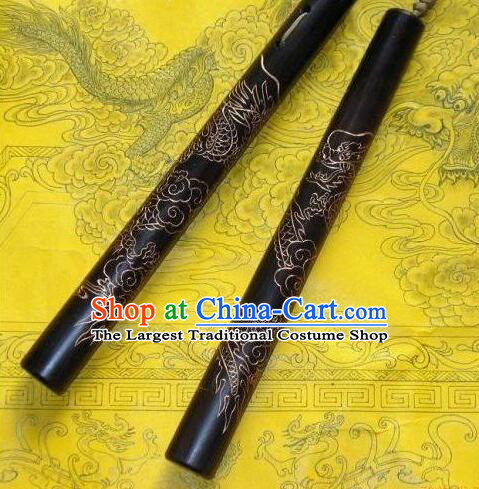 Top African Blackwood Nunchakus Chinese Martial Arts Nunchaku Handmade Kung Fu Carving Dragon Nunchaka