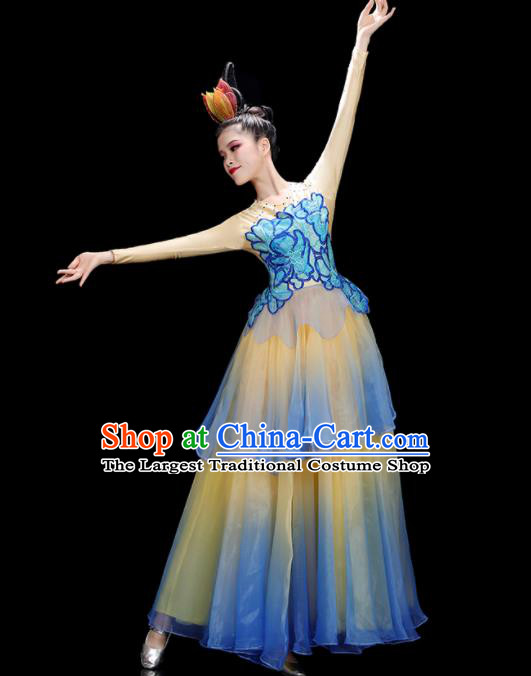 China Opening Dance Dress Flower Dance Costume Stage Performance Garments Modern Dance Clothing