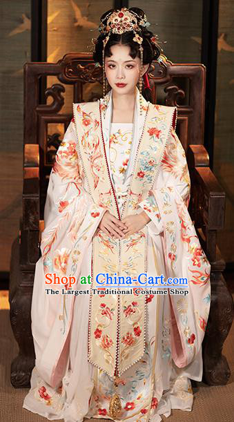 Chinese Ancient Royal Princess Hanfu Clothing Song Dynasty Historical Costumes Complete Set